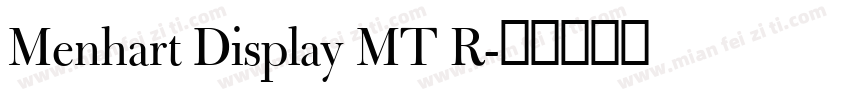 Menhart Display MT R字体转换